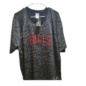 adidas Chicago Bulls warm up jersey black and gray shirt nwt men's size …
